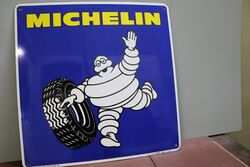 Stunning Original Michelin Enamel Advertising Sign Dated 1977.