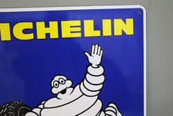 Stunning Original Michelin Enamel Advertising Sign Dated 1977