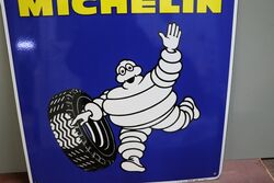 Stunning Original Michelin Enamel Advertising Sign Dated 1977