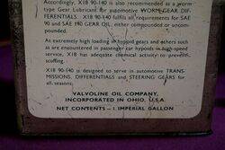 Valvoline MultiPurpose 90140 Gear Oil One Gallon Tin