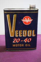 Veedol 2 Litres 20-40 Motor Oil Tin 