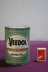 Veedol Quart Motor Oil Tin