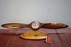 Vintage German Made Wooden Propeller Clock 