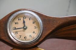 Vintage German Made Wooden Propeller Clock 