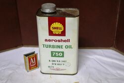 Vintage Shell Aeroshell Turbine Oil 750 Quart Tin