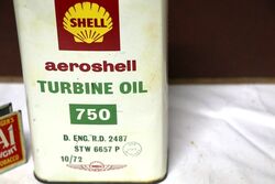 Vintage Shell Aeroshell Turbine Oil 750 Quart Tin